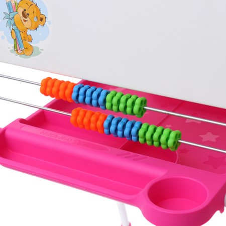 Prayer for children's bilateral “Knowledge Board” is regulated in height, + educational supplies, pink color-5