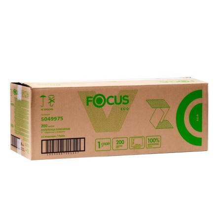 Paper towels V addition Focus Eco, 1 layer, 200 l, 2320.5-2