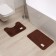 Set of rugs Ethel style 2 pcs brown color, 40x60 cm, 40x50 cm