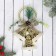 New Year's decoration "Three bells with a bump and twigs" 15x22 cm, gold