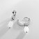 Earrings Metal Xuping bead on a ring, silver color