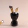 Interior item "Mr. Green Yog" 11.3*7.5*7 Black ceramics