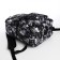 School backpack from textiles on lightning, 3 pockets, black color