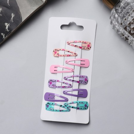 Invisibility for hair "Lira" (set of 10 pcs) Spring classic, 3 cm, mix-1