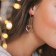Earrings "Heart" with pearls, colored in gold