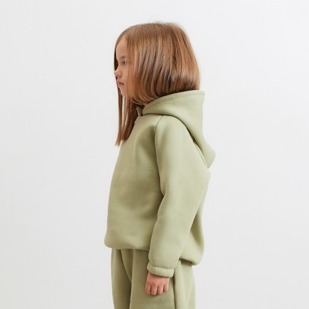 Hoody Children's Minaku: Basic Line Kids Olive Color, Height 104-2