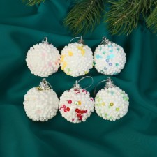 Set of balls plastic D-4 cm, 6 pcs 
