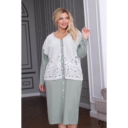 Women's dress, size 60, khaki color-10