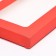 Gift box for chocolate tiles, with a window, red, 17 x 8 x 1.4 cm