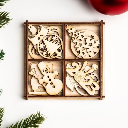 Set for creativity "New Year jewelry" 2024, 2x2 cm