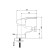 Eleanti Elt7030 bideter, one -leaf, with flexible eyeliner, chromium color