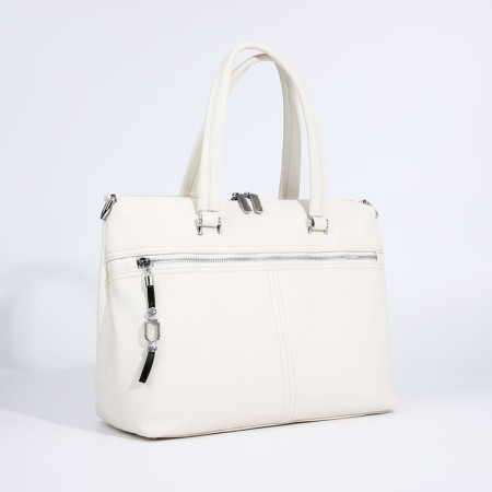 Lugus bag, 2 external pockets, white color-3