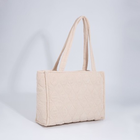 Bag-tout on lightning, beige color-1