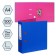 A4, 75 mm, LAMARK, PVC, bilateral wrapping, metal edging, pocket for a spine, collected, blue/pink
