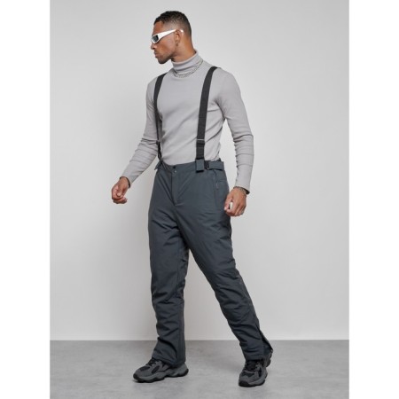 Male winter ski costume, size 56, dark gray color-15