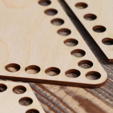 A set of blanks for knitting "Simple geometry" (5 in 1), bottom plywood 3 mm, 20 cm-1