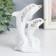 Souvenir Ceramics "Two White Dolphin on the Wave" Rhinestones 12 cm