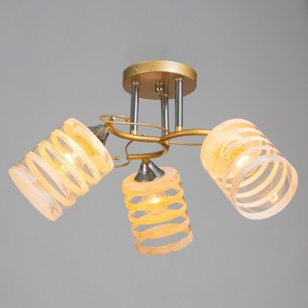 MIA chandelier 3x60W E27 gold, chrome 46x46x28cm-1