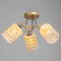 MIA chandelier 3x60W E27 gold, chrome 46x46x28cm