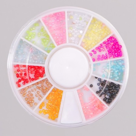 Pearl rhinestones for the decor "Neon", colorful color