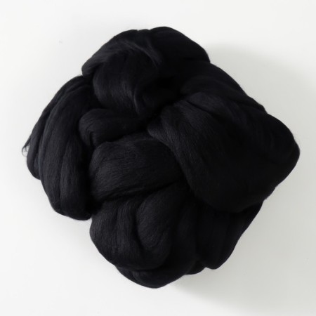 Fasting wool 100% thin merino wool 100g (02 black)-1