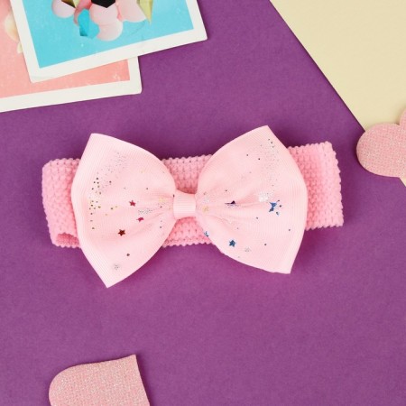Hair bandage "chosen" falling star, 16x3 cm, pink