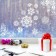 Window sticker "Patterned snowflakes", reusable, 33 x 50 cm, New Year