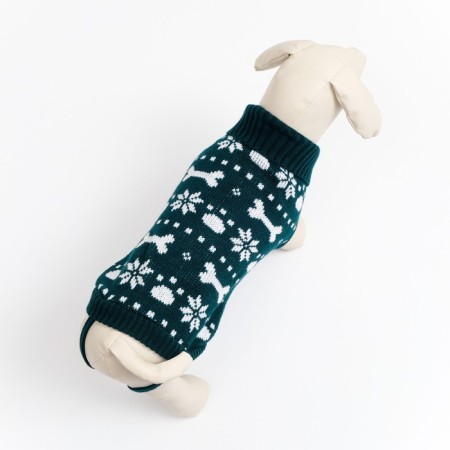 Sweater "Bones-snow", size 8 (DS 20-23, OG 25-32, Osh 16-19 cm), green-2