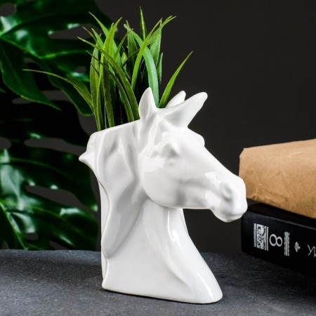Kashpo - Vase "Unicorn" 13x5x13cm, white-1