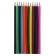 Pencils colored 12 colors "machine", wooden building, three -sided