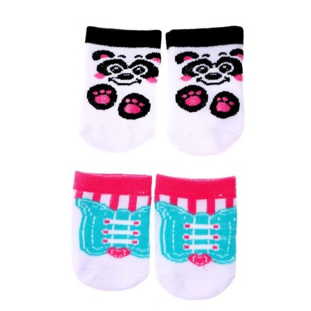 Panda dolls, socks, 2 pairs-5
