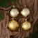 Set of balls plastic D-5.5 cm, 4 pcs "Amelie" gold