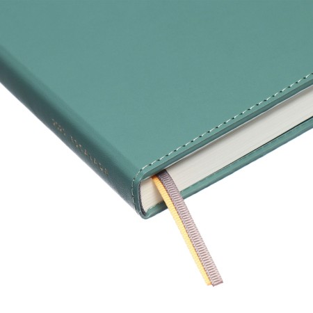 Dated 2025 diary, A5, 176 sheets of Escalada, solid cover of artificial leather, foil embossing, liesse, cream block 70 g/m2, green-2