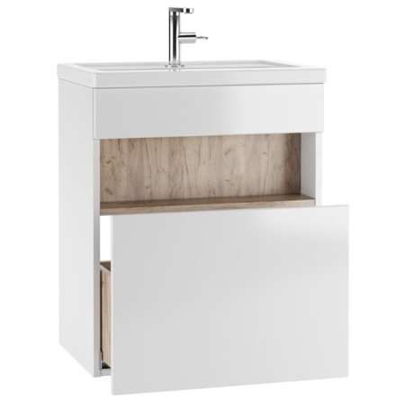 Domino Fortuna cabinet under the Mario 60 sink, suspended, with 1 upper box-1