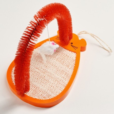 Complex for cats with sisaler clawe, arch arch and mouse, brown-2