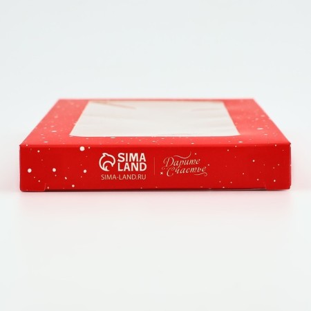 Chocolate box “Happy New Year!”, With a window, 17.3 x 8.8 x 1.5 cm, New Year-3