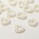 Plastic bead "Heart", 12 × 12 mm, set 50 pcs., White color