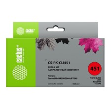 Cactus CS-RK-CLI451 ink set for Canon MG6340/5440/IP7240, 4x120 ml multicolor