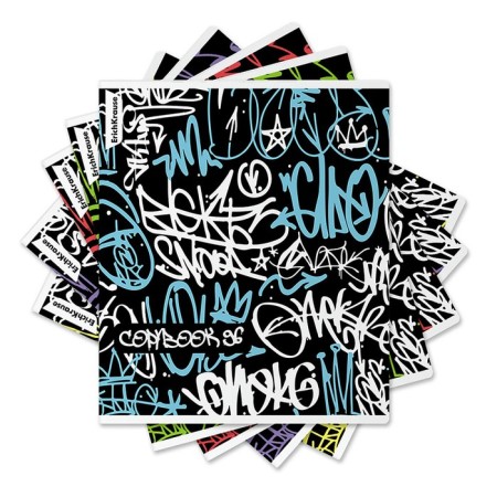 Notebook 96 sheets, cage, Erichkrause, Graffity mix