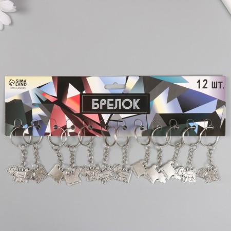 Metal keychain "Pesik with chamomile" 1.9x2.5 cm-3
