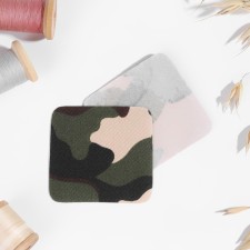 Clothes for clothing, 5.5 × 5.5 cm, heat -miles, steam, camouflage color