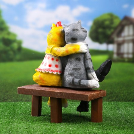 Garden figure "Cats on the shop" 18x42x40cm-10