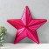 Figure "Star with faces" Small red metallic, half, 33.3x31.5 cm