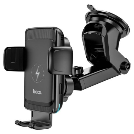 Hoco S35 car holder, wireless charging, for 4.5-6.7 inches, 2 A, black-2