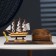Set of desktop "ship": business card, stand for a pen, 15 x 22 x 7 cm