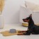 A rug for a bowl and a “foot” tray, beige, 33.3x42.5 cm