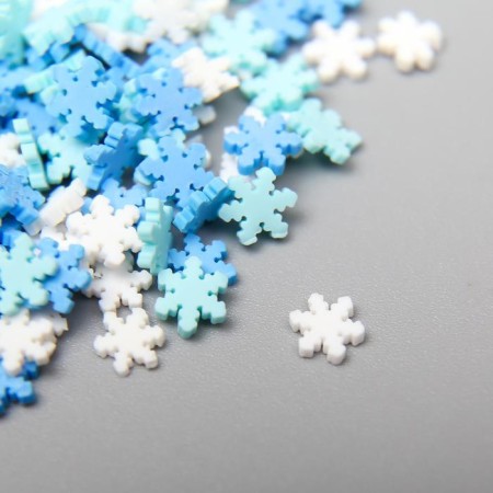 Decor for creativity Plastic "Snowflakes" set 20 g mix-1