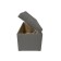 Puff with a lid and weighting, 800 × 400 × 420 mm, bingo velor, stone color