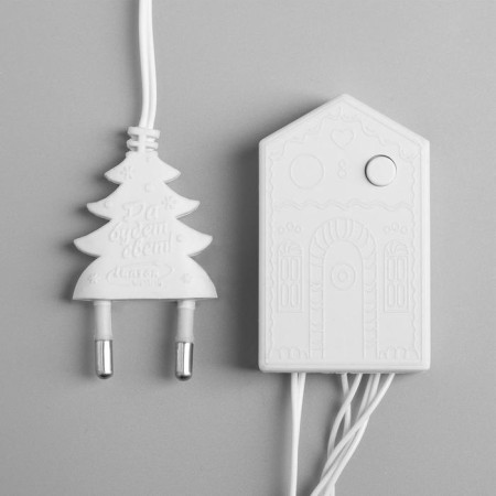 Garland “thread” 10 m, IP20, white thread, 100 LED, red glow, 8 modes, 220 V-3