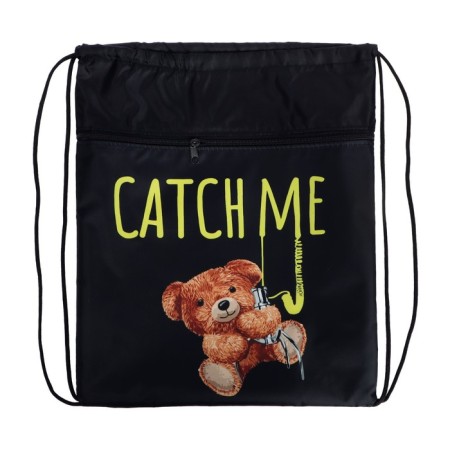 A bag for shoes with a pocket of 420 x 340 mm, calligrata MSO-7C, (soft polyester, density 210D), "Bear"